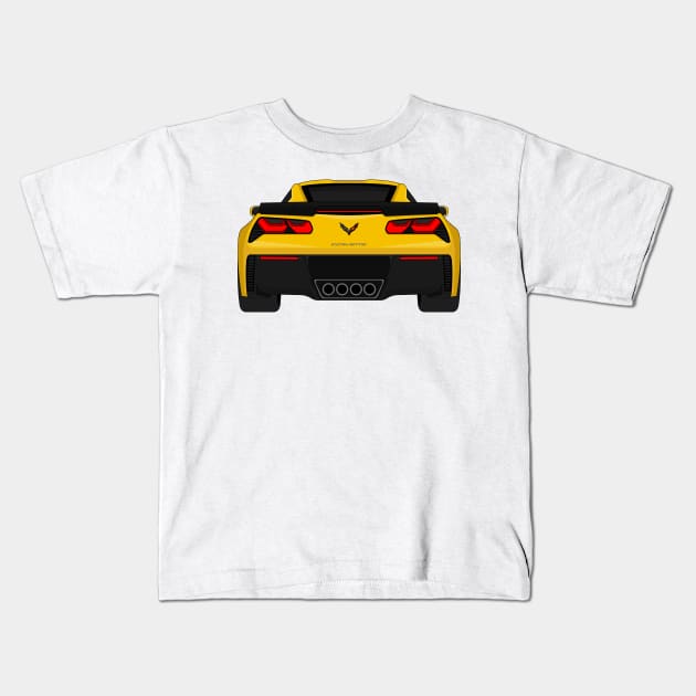 Z06 YELLOW2 Kids T-Shirt by VENZ0LIC